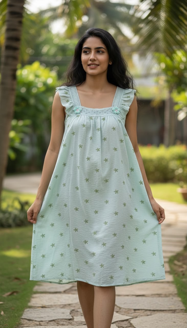 Silk Long Night Dress