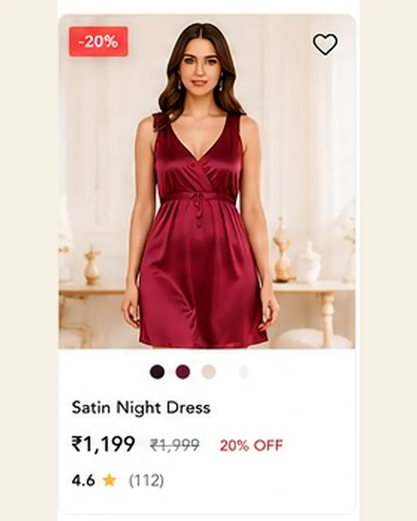 Satin Night Dress