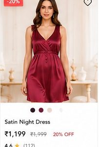 Satin Night Dress